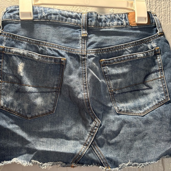 American Eagle Outfitters Distressed Denim Mini Skirt - Blue - Picture 2 of 11